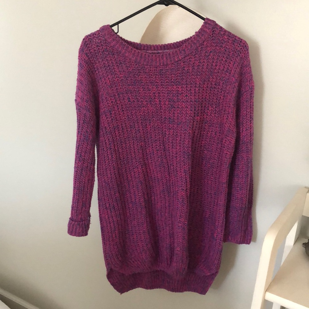 Purple and pink sweater! Size medium